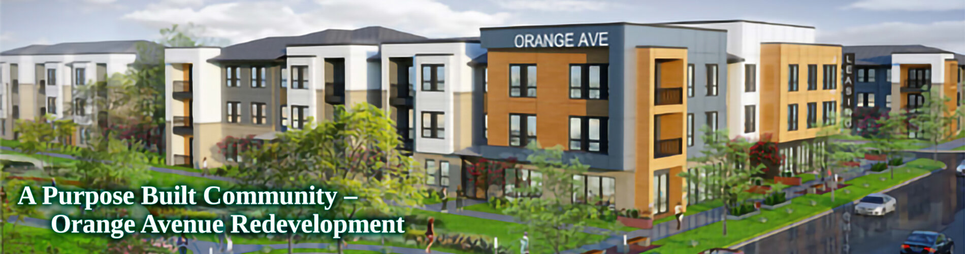 Artist rendering of new Orange Avenue Redevelopment