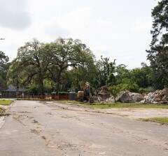 Street View of the Orange Avenue Demolition rubble