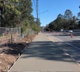 New sidewalks being poured around Orange Ave.