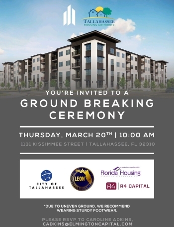 Ground Breaking Ceremony Flyer. All information on this flyer is listed above.
