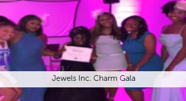 Girls smiling at Jewels Inc. Gala.