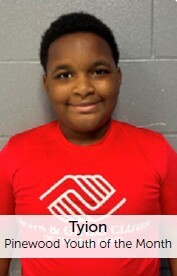Tyion, Pinewood Youth of the Month.
