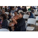 Woman asking a question from the audience. 