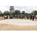 Wide shot of groundbreaking group. 