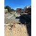 Concrete foundation drying in the sun. 