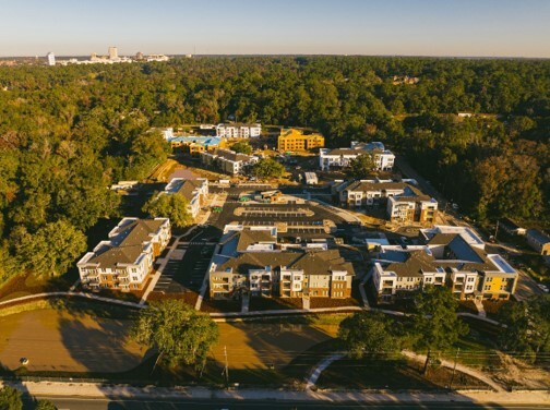 Aerial View of Orange Ave Redevelopment.