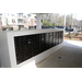 Postal boxes outside of the building. 